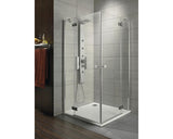Cabina de dus rectangulara Radaway Almatea 90x80x195 cm, sticla securizata transparenta, profil crom