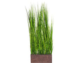 Planta Artificiala Iarba In Ghiveci Cu Separator H 85 Cm Verde