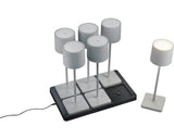 Veioza Cu Led Integrat Fernandez 5w 130 Lumeni, Lumina Reglabila, Pentru Exterior Ip54, Gri, Set 6 Bucati