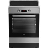 Aragaz Beko FSM69301XCT, Inductie, Electric, 4 zone de gatit, Booster, Multifunctional, Autocuratare catalitica, Grill, 3D cooking, Rafturi telescopice, Clasa A, 60 cm, Inox