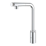 Baterie de bucatarie Grohe Minta Smartcontrol 31613000, 3/8'', pipa inalta, tip L, dus extractabil, 2 functii, crom