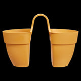 Ghiveci pentru balustrada Vibia Campana flower twin 21 cm, culoare galben