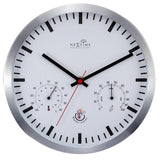 Ceas de perete NeXtime Weatherstation, 25cm, statie meteo, alb