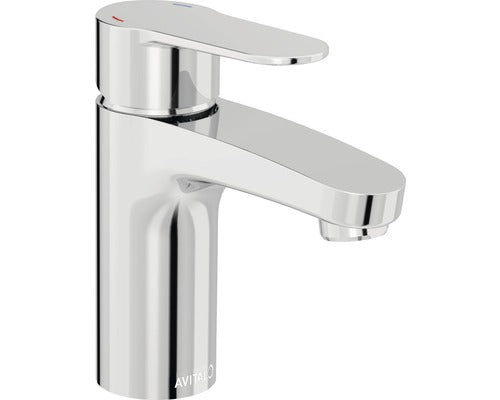 Baterie lavoar pentru presiune joasa AVITAL Kara cartus ceramic 35 mm ventil click-clack crom