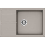 Chiuveta granit SchockRonda D-100XL Beton Cristalite 780 x 500 mm, adancime cuva 150 mm, reversibila, montare pe blat