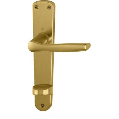 Maner usa interior, Hoppe Milano, cu sild pentru WC, material aluminiu, culoare bronz, 90 x 32 mm