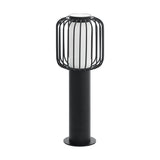 Stalp exterior, RAVELLO, EGLO, E27, 1x28W, otel zincat, negru, plastic, alb, 45 x 16.5 x 11.5 cm, IP44