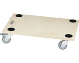 Platforma Pentru Transport Tarrox Max. 300kg 590x390x18 Mm, Roti Pivotante Din Cauciuc, Cu Frana Si Blocarea Directiei
