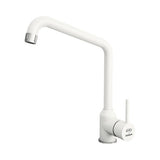 Baterie bucatarie monocomanda Impact, pipa inalta, cartus cu disc ceramic 40 mm, aerator, alb