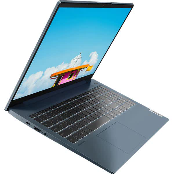 Laptop LENOVO IdeaPad 5 15ALC05, AMD Ryzen 3 5300U pana la 3.8GHz, 15.6" Full HD, 4GB, SSD 128GB, AMD Radeon Graphics, Windows 11 Home S, Albastru