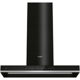 Hota decorativa incorporabila Whirlpool WHSS90FLTCK, Putere de absorbtie 779 mc/h, Tehnologia 6th Sense, iXelium, 6th Sense Live, Clasa A++, AirSense, LightSense, LightTone, DimmerLight, NightLight, ZenMode, 90 cm, Negru