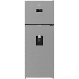 Frigider cu doua usi Beko B5RDNE504LDXB, 477 l, No Frost, HarvestFresh, Everfresh+, AeroFlow, Display, Compartiment 0°C, Clasa E, H 185 cm, Metal Look