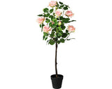 Planta Artificiala Trandafir Trunchi In Ghiveci H 95 Cm Roz