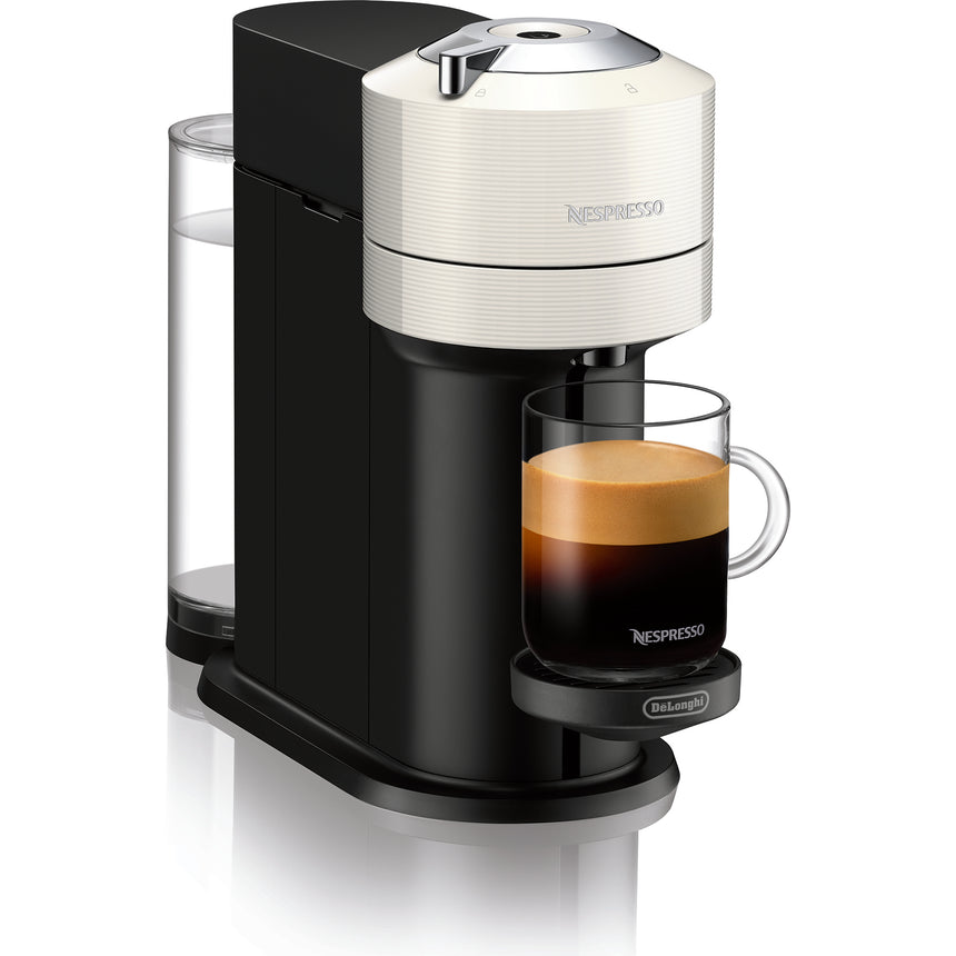 Espressor Nespresso by De'Longhi ENV120.W Vertuo Next, 1500W, Extractie prin centrifuzie, Conectare la telefon, alb, Set capsule degustare inclus