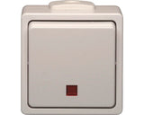 Intrerupator Simplu N&l Elektrotechnik Ip54 Alb, Cu Lumina, Montaj Aplicat