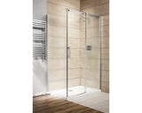 Usa dus pliabila Sanotechnik Sanoflex Duet, 85-87x195 cm, sticla securizata transparenta, profil crom, stanga