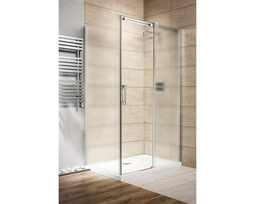 Usa dus pliabila Sanotechnik Sanoflex Duet, 85-87x195 cm, sticla securizata transparenta, profil crom, stanga