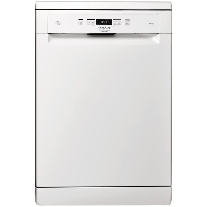 Masina de spalat vase Hotpoint HFC3C41CW, 14 seturi, 9 programe, Clasa C, Motor Inverter, Zone Wash 3D, Sistem ActiveDry, 60 cm, Alb