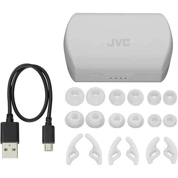 Casti JVC HA-ET45T, True Wireless, Bluetooth, In-Ear, Microfon, Gri