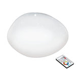 Plafoniera LED SILERAS, EGLO, 97577, otel, efecte cristal, alb, 21W, 2500 lm, 2700K-6500K reglabil, 45 x 8.5 cm, IP20
