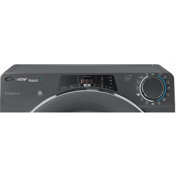 Uscator de rufe Candy ROE H9A2TCERX-S, Pompa de caldura, Wi-Fi, 9 kg, 14 programe, Clasa A++, Antracit