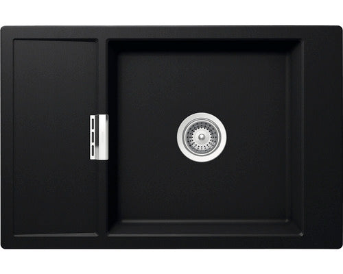 Chiuveta Bucatarie Cu O Cuva Schock Mono D-100xs 78x51 Cm, Cu Picurator, Reversibila, Cristadur Puro