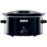 Slow Cooker Crock-Pot CSC031X-DIM, 5.7 L Manual, cu capac retractabil, 3 setari de gatit, Negru