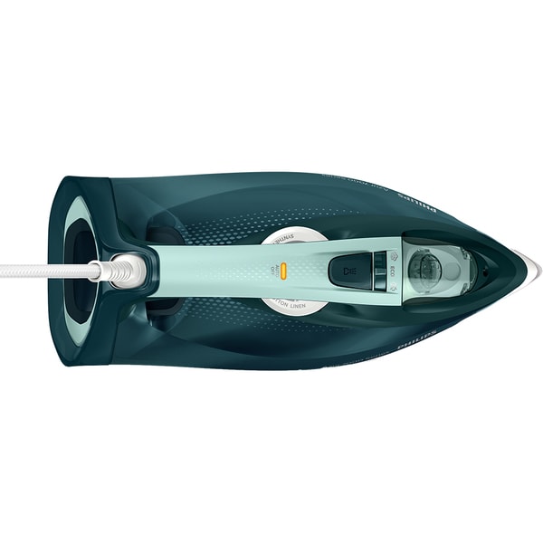 Fier de calcat cu abur, Philips, Azur Series 7000 DST7031/70, 2800 W, 250 g abur, Rezervor 300 ml, Verde opal