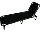 Sezlong Camping Metal Si Textil Garden Place 30x61x193 Cm Negru