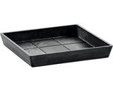 Farfurie Patrata Ecopots Plastic 29, 6x29, 6x3 Cm Gri Inchis