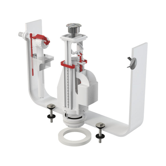 Set mecanism WC AlcaPLAST cu actionare dubla, SA08A 3/8, crom