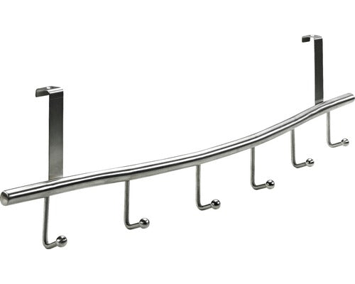 Cuier Pentru Usa Cu 6 Carlige Hettich Modern 595x170x90 Mm, Otel Inoxidabil