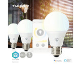 Set 3 Becuri Led Variabile Nedis E27 9w 806 Lumeni, Glob Mat A60, Conexiune Wifi