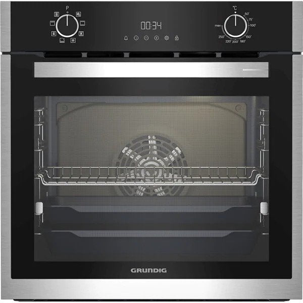 Cuptor incorporabil GRUNDIG GEBM19300BC, Electric, Autocuratare catalitica, 72 l, Clasa A+, HotAero Pro, Negru-Inox