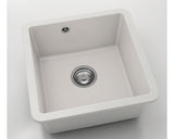 Chiuveta Bucatarie Cu O Cuva Fat Avangard 222 46x46 Cm Fara Picurator, Montare Sub Blat, Fatgranit White