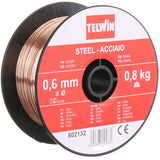 Bobina sarma sudura Telwin 802132, din otel cuprat, 0.8 kg, 0.6 mm