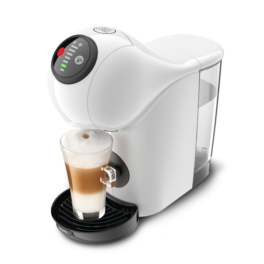 Espressor KRUPS cu capsule NESCAFÉ® Dolce Gusto® Genio S KP243110, 1500 W, 15 bari presiune, capacitate rezervor 0.8 L, functie XL, alb
