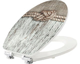Capac WC form & style Sculpture Rope, inchidere lenta, usor detasabil, 46,2x36,5 cm