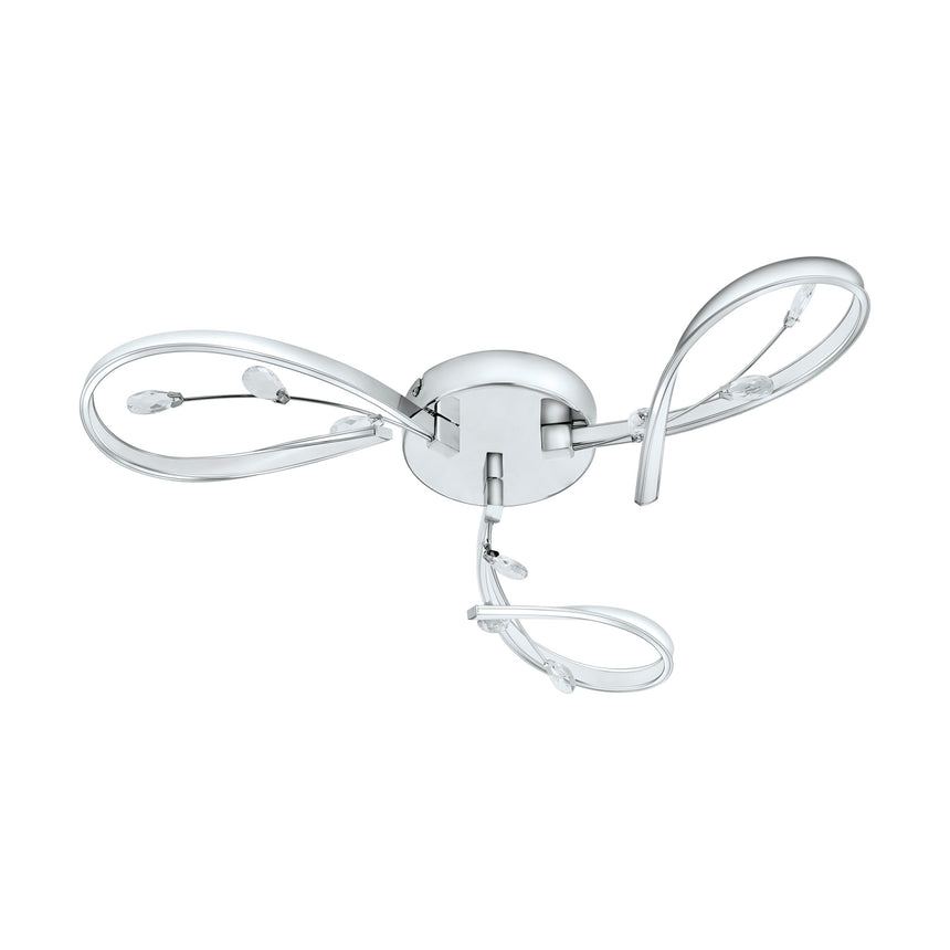 Plafoniera VALLEMARE LED, 97486, Aluminiu, Metal, Crom, 3X6,6W, 2400 lumeni, 3000 K Calda