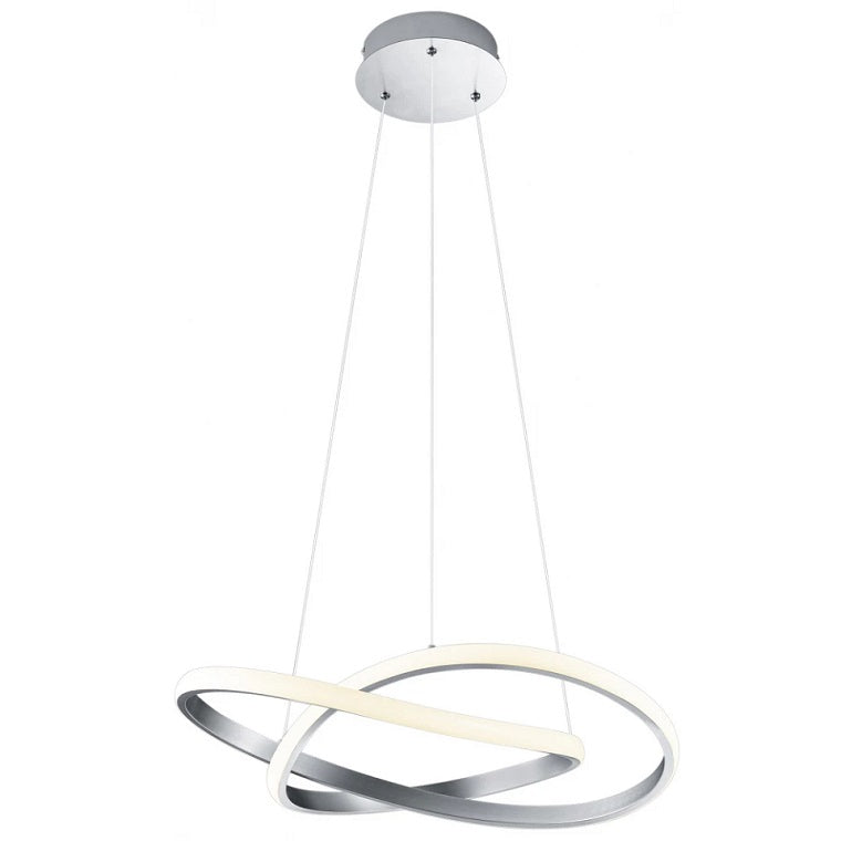 Pendul cu LED integrat Course 27W 2700 lumeni, nichel mat