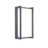 Aplica pentru exterior, Lutec Qubo, dreptunghiular, gri inchis