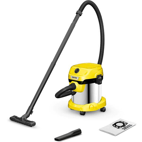 Aspirator cu Sac KARCHER WD 2 1.628-050.0, 15l, 1000W, Galben-Argintiu