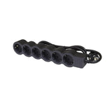 Prelungitor Legrand Revolution L694558, 6 prize, sectiune cablu 3x1.5mm, cordon 1.5m, Negru/Gri