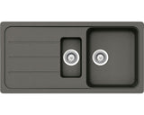 Chiuveta Bucatarie Cu 1 Cuva + ½ Schock Formhaus D-150l 100x50 Cm, Cu Picurator, Reversibila, Cristalite Asphalt