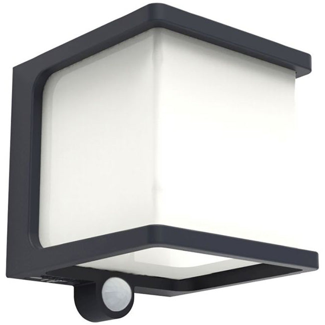 Aplica cu panou solar Lutec Doblo, senzor de miscare, 7.5W, 500 lm, 1500 mAh, lumina alba neutra (4000K), IP54, Gri