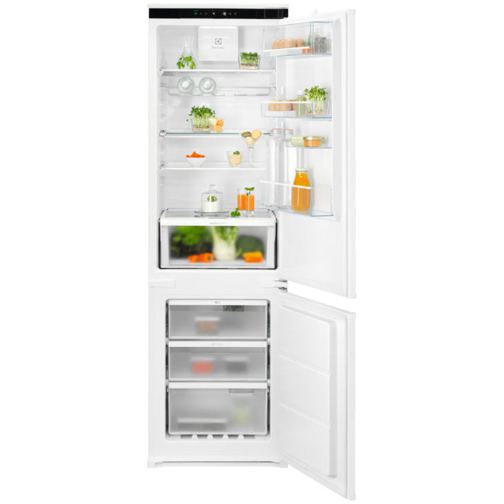 Combina frigorifica incorporabila Electrolux LNG7TE18S, 256 l, Fresh Frost Free - No Frost, Control electronic, Control umiditate, Ventilator interior, Clasa E, H 178 cm