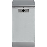 Masina de spalat vase Beko BDFS26020XQ, 10 seturi, 6 programe, Clasa E, Motor ProSmart Inverter, Hygiene Intense, Fast+, 45 cm, Inox