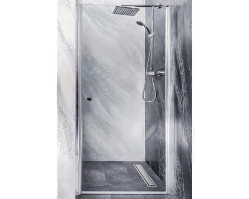 Usa Batanta Sanotechnik Sanoflex 75-77x195 cm, Sticla Transparenta Anticalcar, Profil Crom