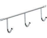 Cuier De Perete Cu 3 Carlige Hettich Budget 200x52x35 Mm, Otel Cromat