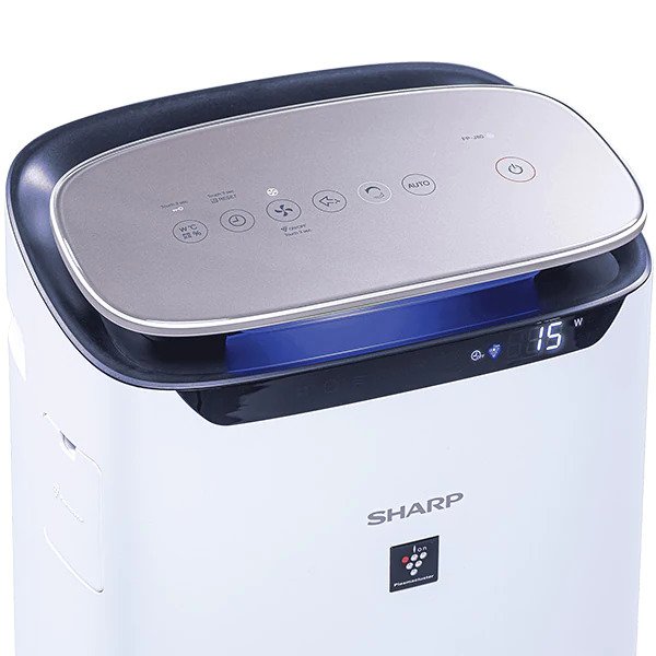 Purificator aer SHARP Plasmacluster FPJ80EUW, 3 trepte viteza, filtru HEPA, Alb-Albastru